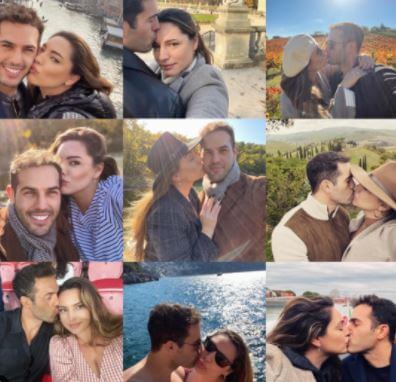 Kelly Brook with her boyfriend Jeremy Parisi.